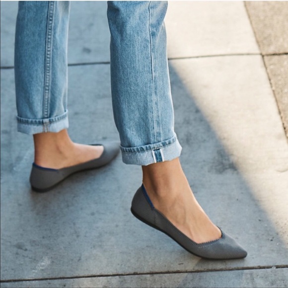 Rothy's Shoes - ROTHY’S | The Point Flat Cloud Grey Birdseye 8 EUC